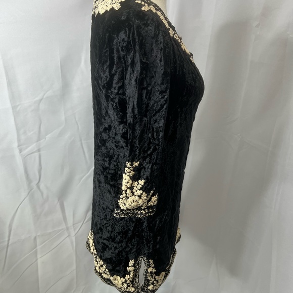 Soft surroundings velvet embroidered kaftan tunic - Picture 7 of 10